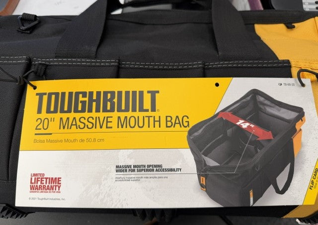 Toughbuilt 20" Massive Mouth Bag TB-60-20