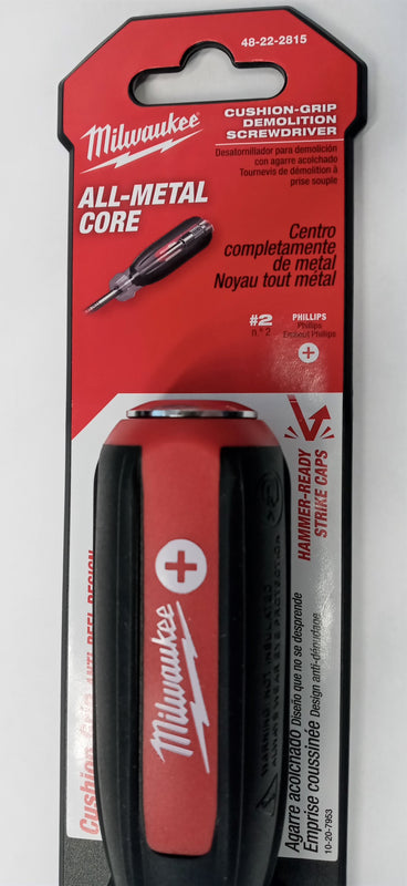 Milwaukee #2 Phillips - 6" Cushion Grip Screwdriver 48-22-2815