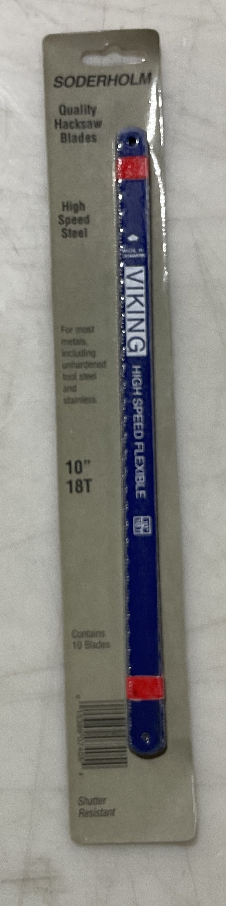 Soderholm 10" x 18T HSS Quality hacksaw flexible blades 10pk 07405