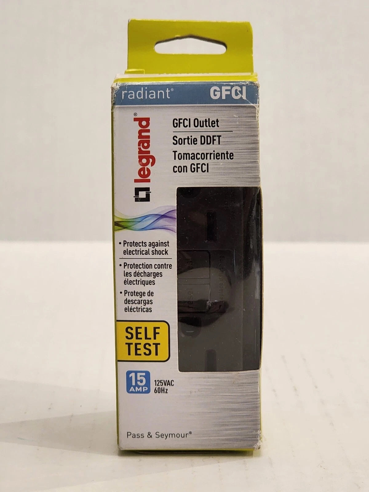 Legrand Brown 125V 15A Duplex Self-Test GFCI Receptacles With SafeLock 1597CCD12