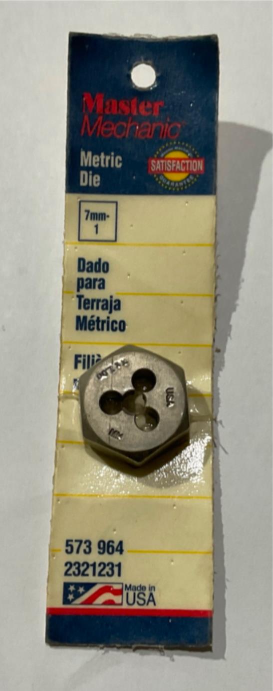 Master Mechanic 573 964 7mm - 1 Metric Die USA