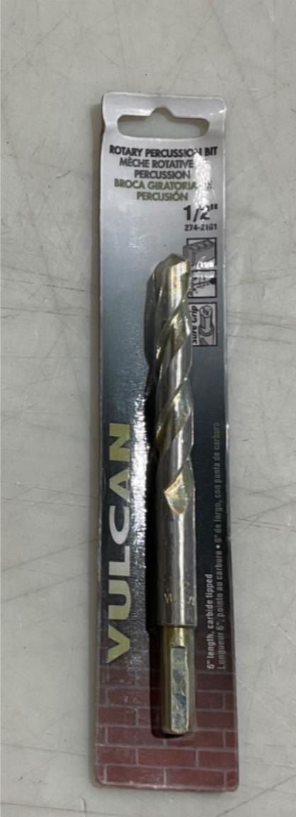 Vulcan 274-2161 1/2" x 6" Carbide tipped rotary percussion bit