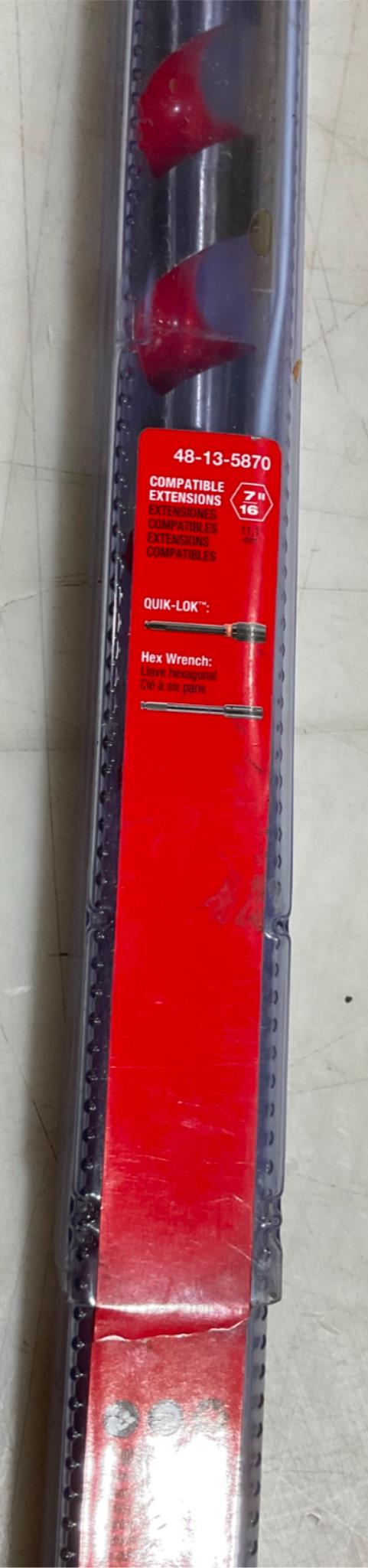 Milwaukee  7/8"x 18" Ship Auger Bit 7/16" shank 48-13-5870 #B5