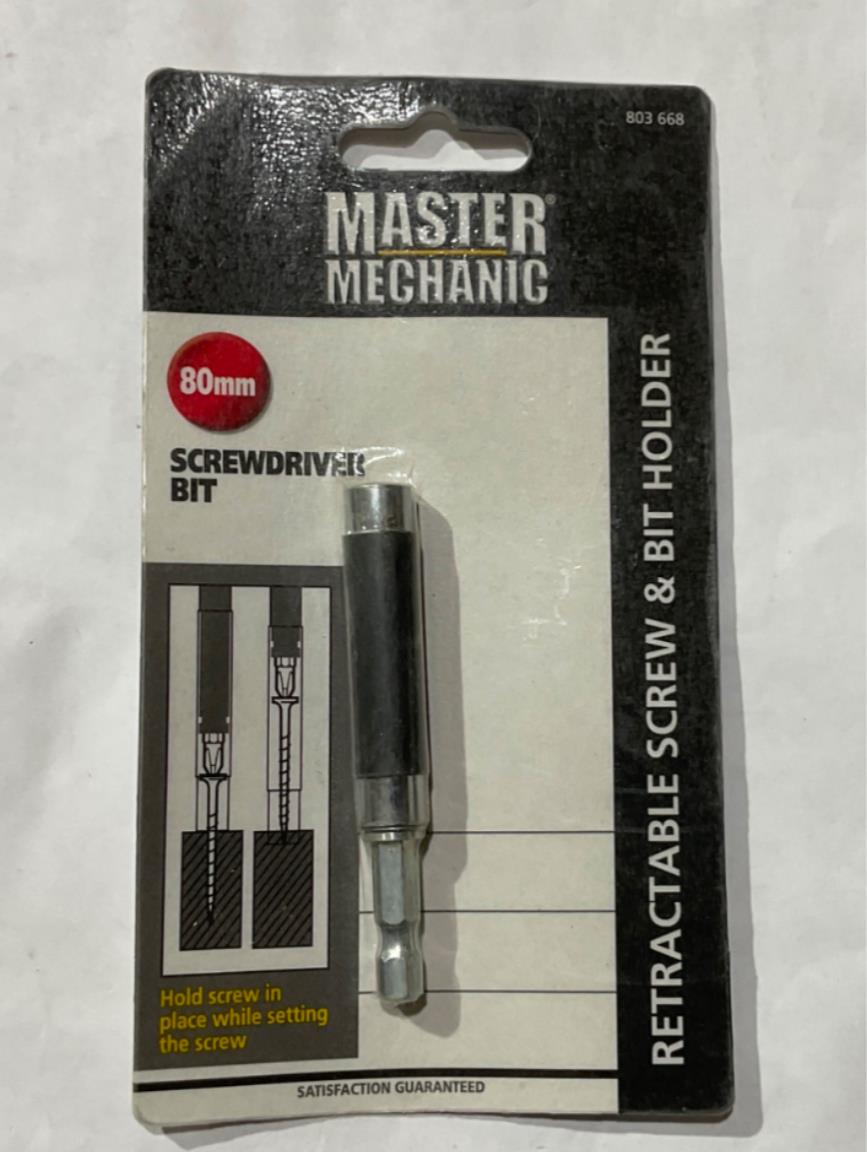 Master Mechanic 803 668 80mm Retractable Screw & Bit Holder