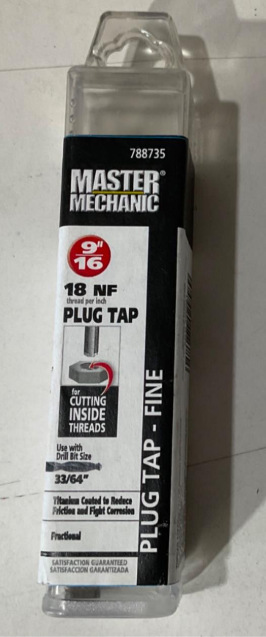 Master Mechanic 788735 9/16" 18 NF Titanium coated Plug Tap - Fine