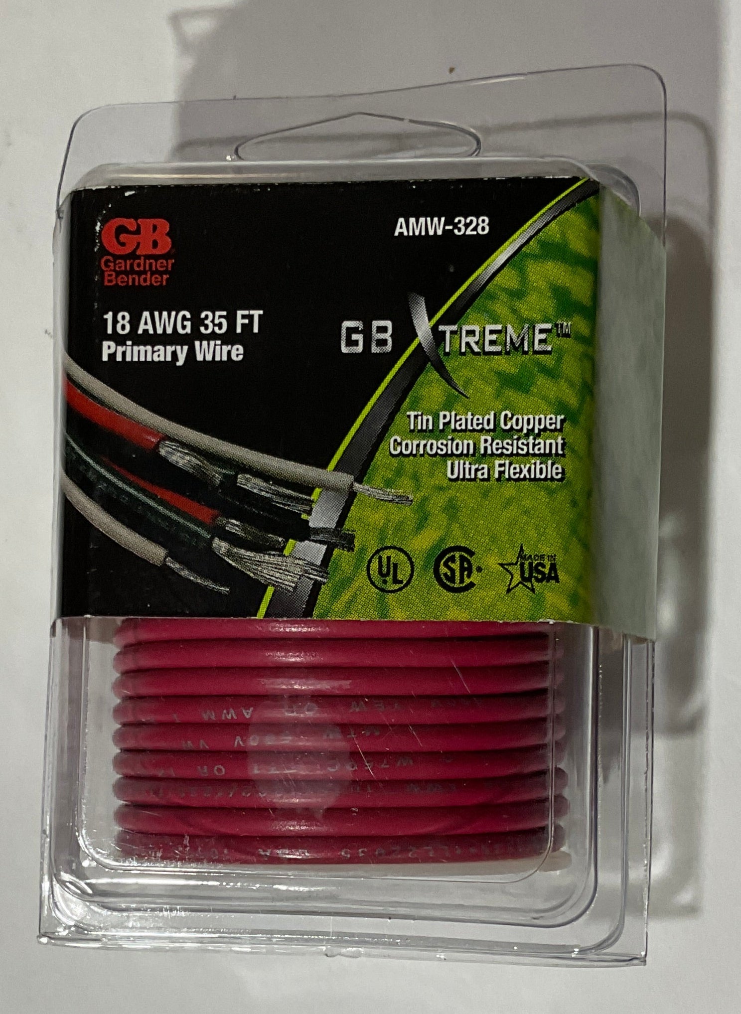 Gardner Bender AMW-328 18 AWG 35' Red Tin Plated Copper Xtreme Primary Wire