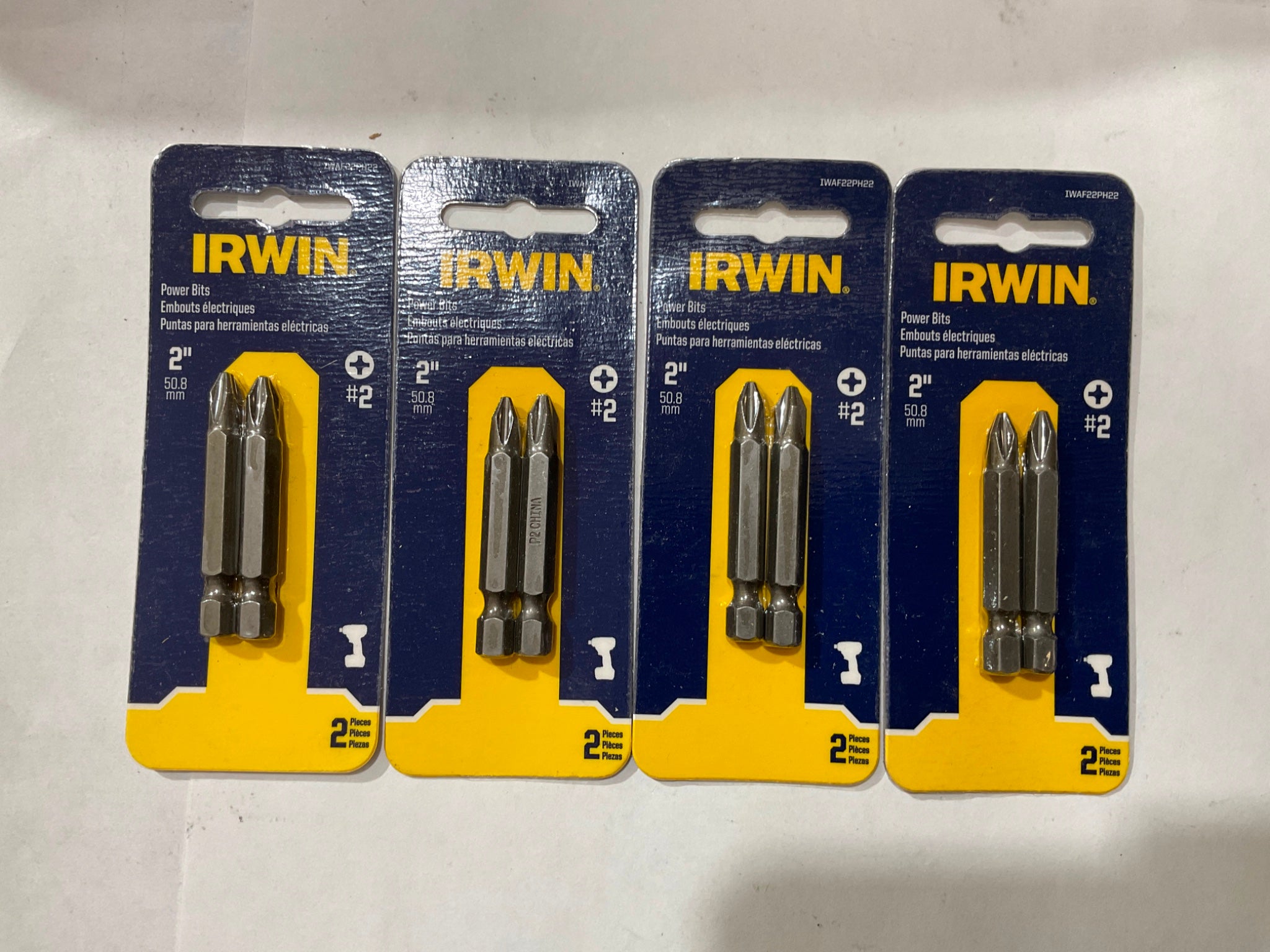 Irwin IWAF22PH22 #2 Phillips 2" long power bits 4-2pks #I-79