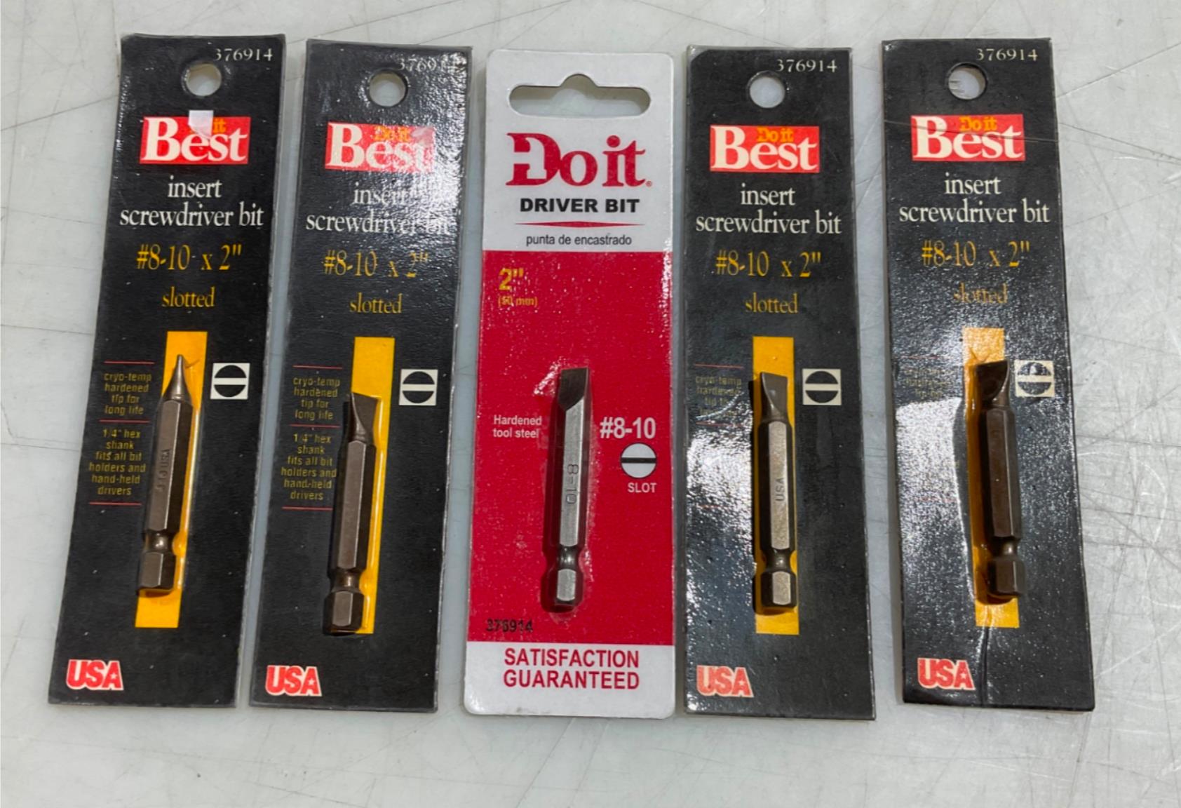 Do It Best 376914 #8-10 x 2" insert screwdriver bits 5pks