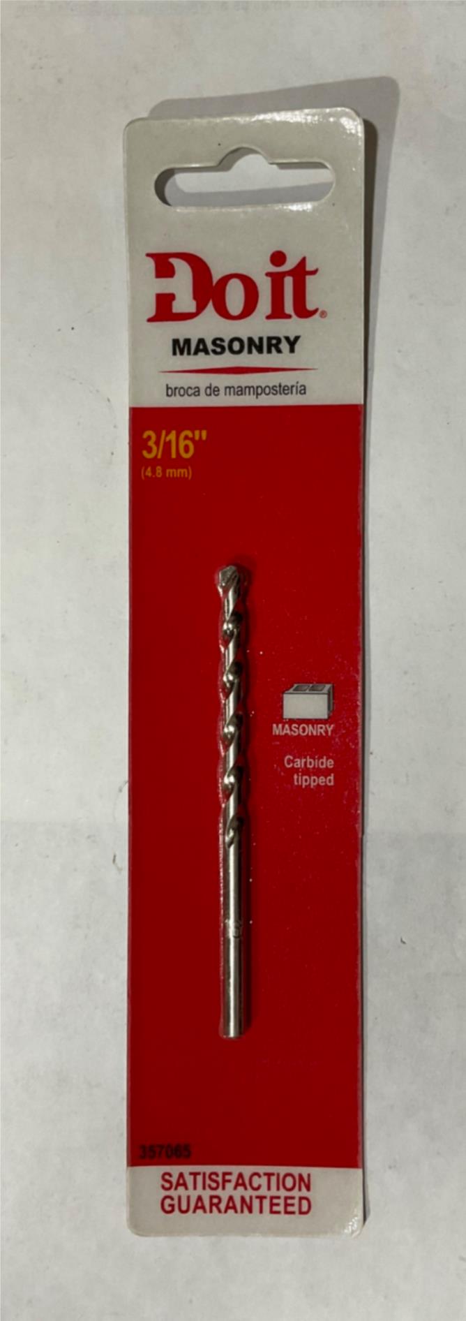 Do it 357065 3/16" Masonry Carbide tipped drill bit #S-3