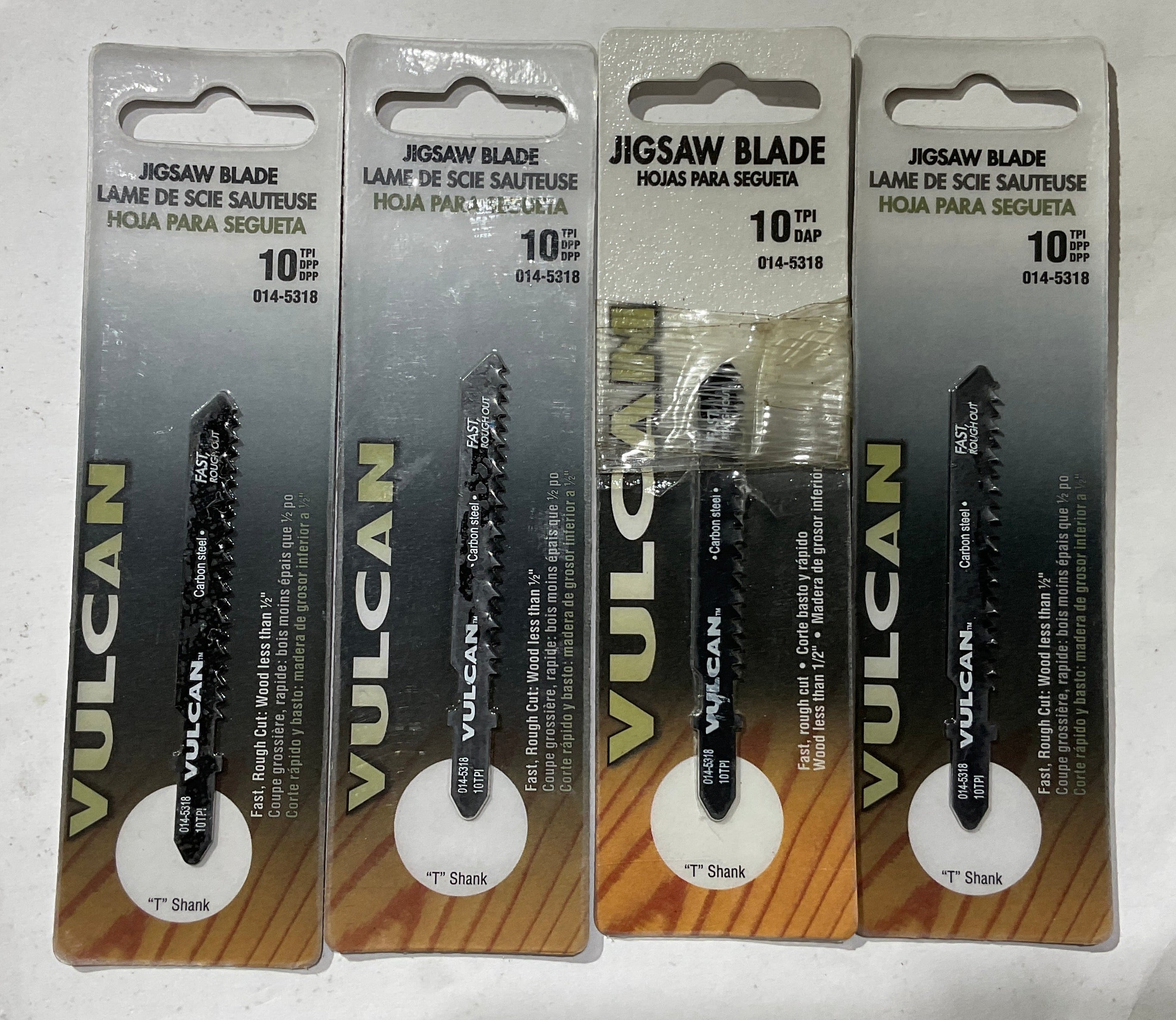 Vulcan 014-5318 3" 10 TPI Carbon Steel T-shank jigsaw blades 4pks