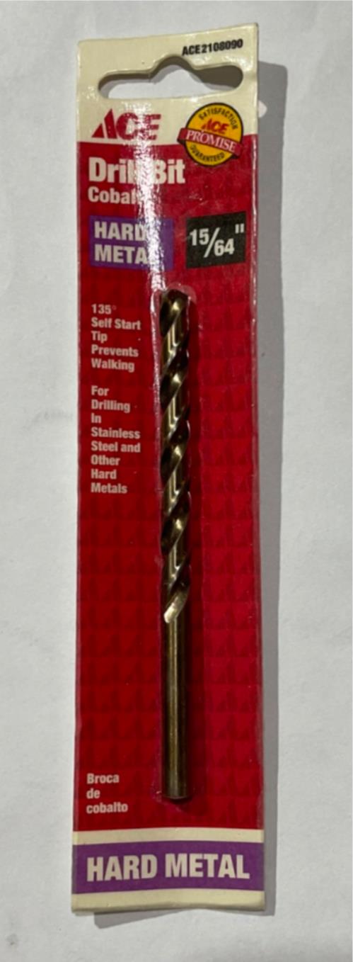 Ace ACE2108090 15/64" x 4" Cobalt Hard Metal Drill Bit USA
