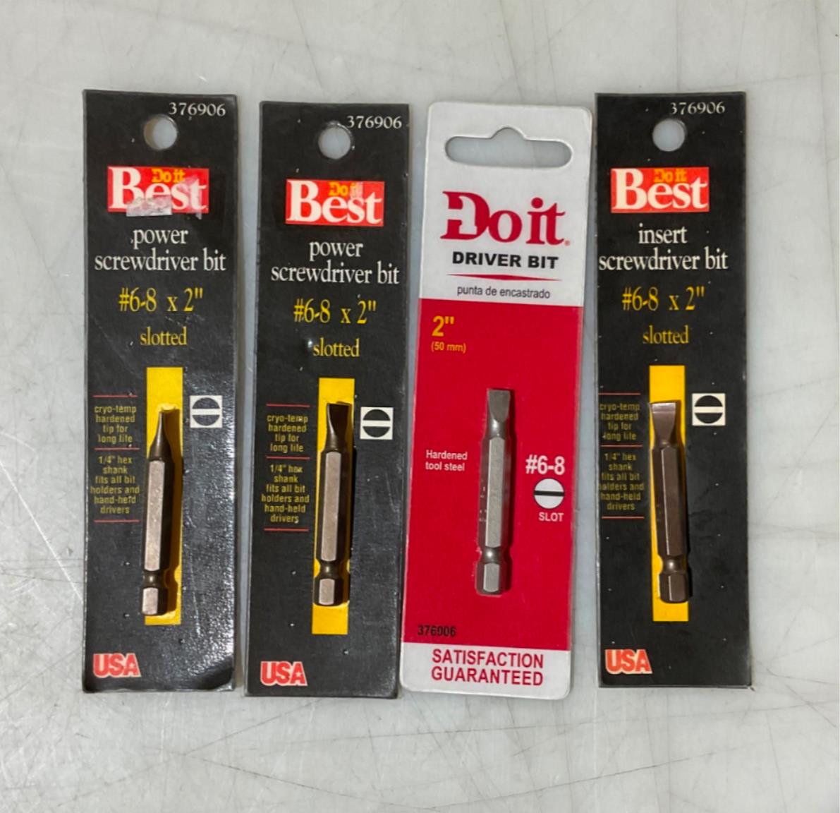 Do It Best 376906 #6-8 x 2" insert screwdriver bits 4pks #S-21