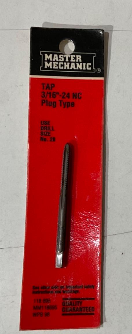 Master Mechanic 118 695 3/16" -24 NC Plug Tap