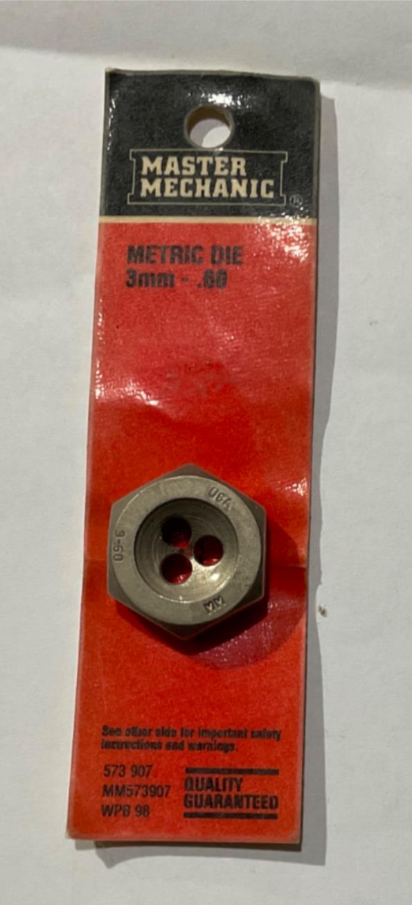 Master Mechanic 573 907 3mm - .60 Metric Die USA