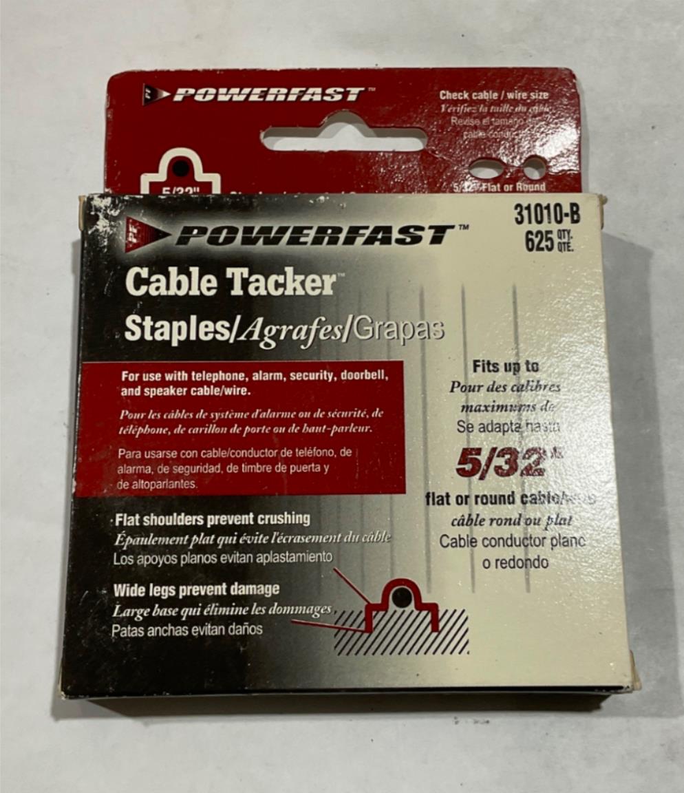 Desa Powerfast 5/32” Cable Tacker Staples 625 Qty 31010-B