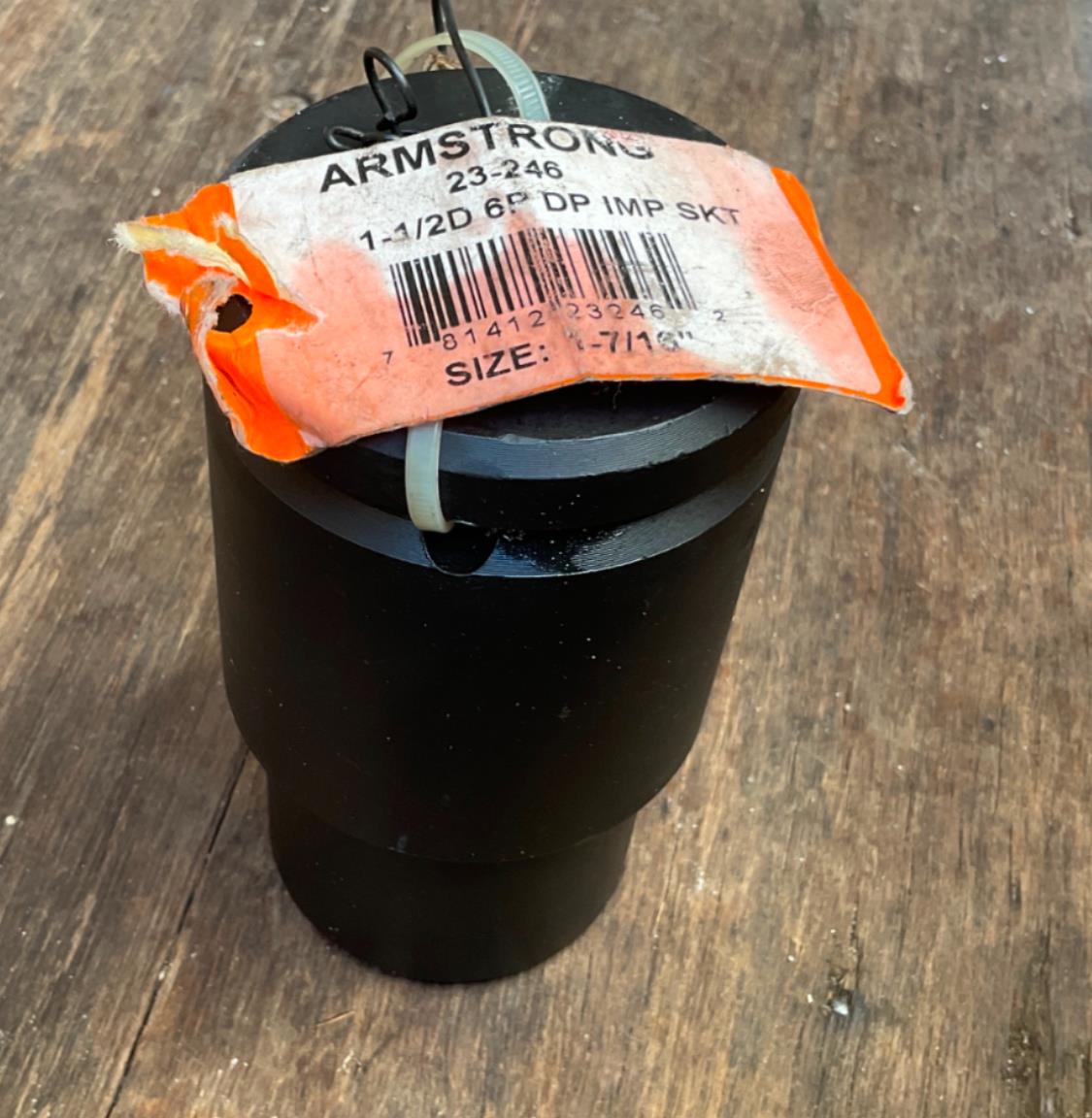 Armstrong 23-246 1-7/16" 1-1/2" Dr. 6pt Deep Impact Socket USA #3
