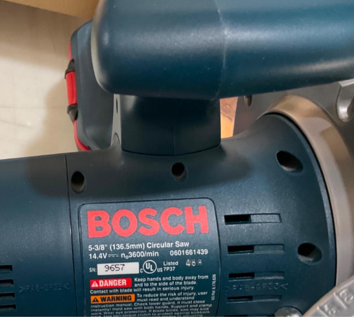 Bosch 1661 14.4V 5 3/8" Cordless Circular Saw w/carrying bag #36