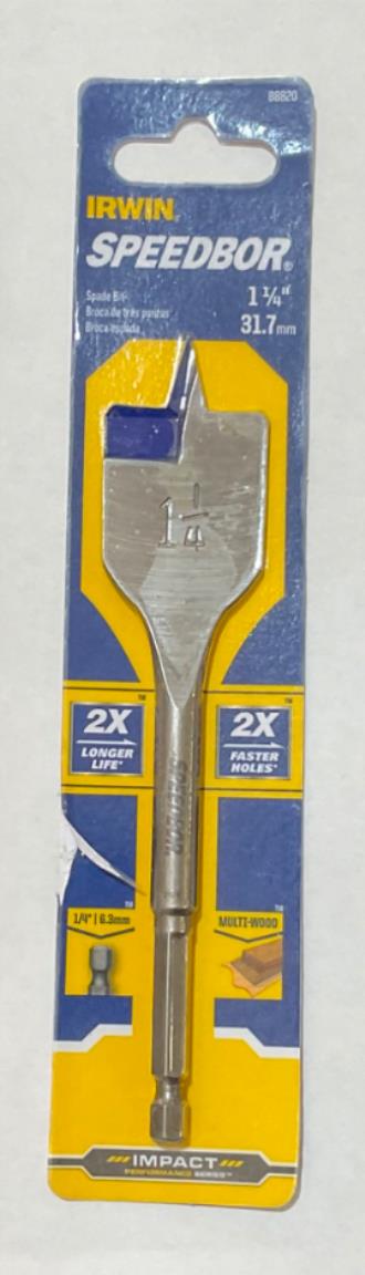 Irwin 88820 1-1/4"  Multi-wood spade bit #I-21