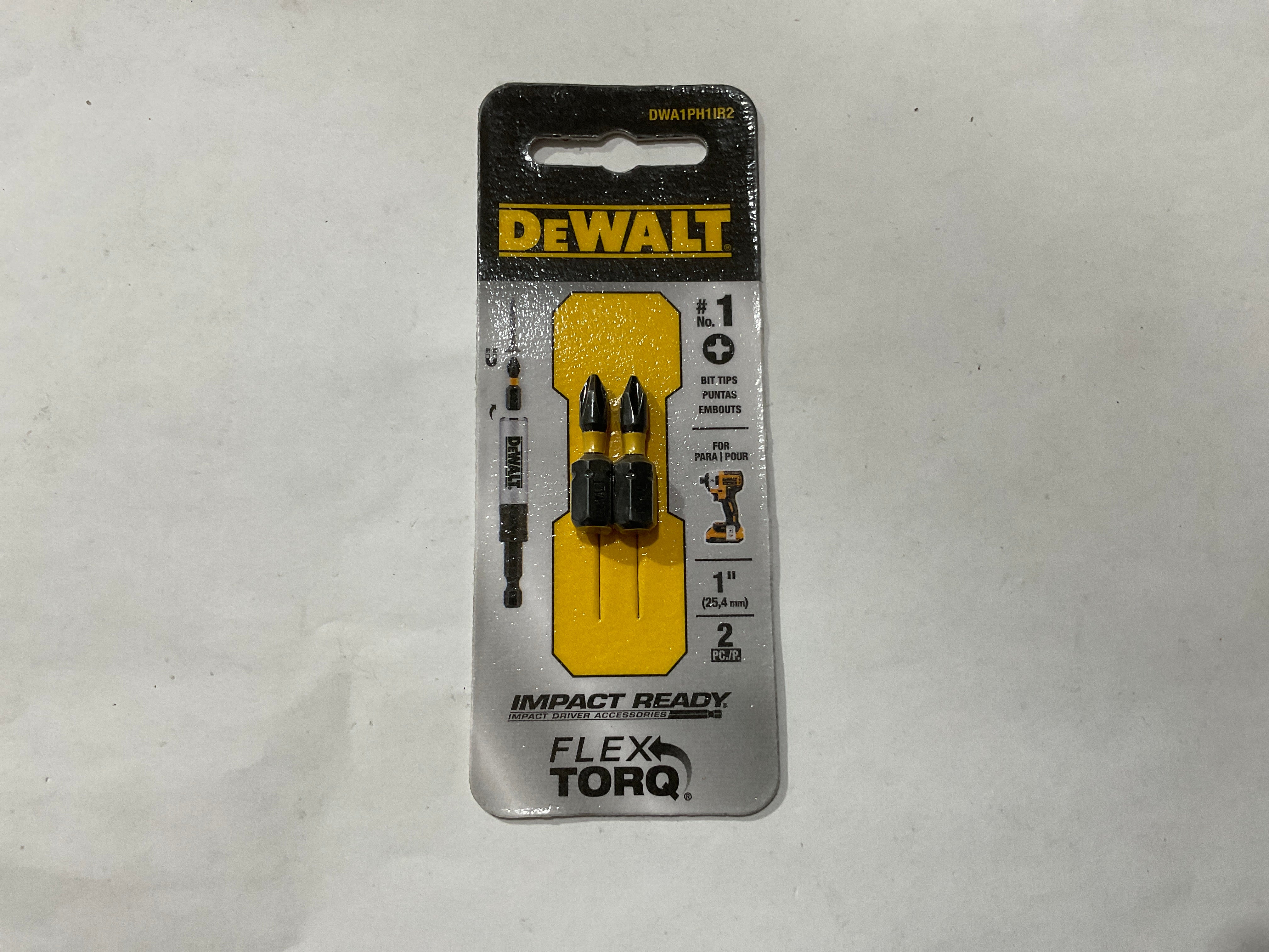 DeWalt DWA1PH1IR2 #1 Phillips 2pk FlexTorq Bit Tips #I-52