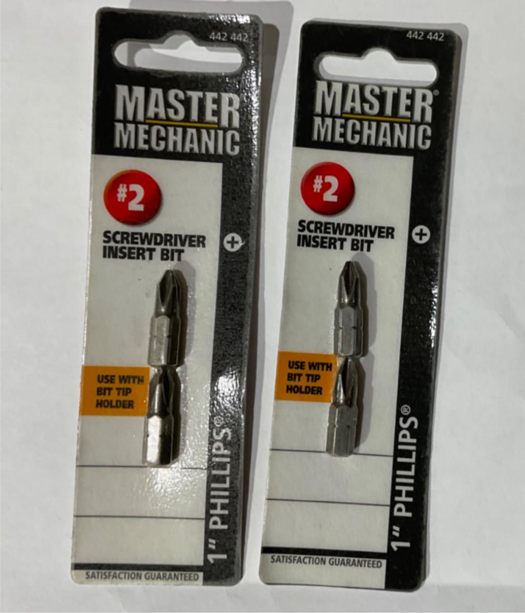Master Mechanic 442 442 #2 1" Phillips Insert Bit 2-2pks