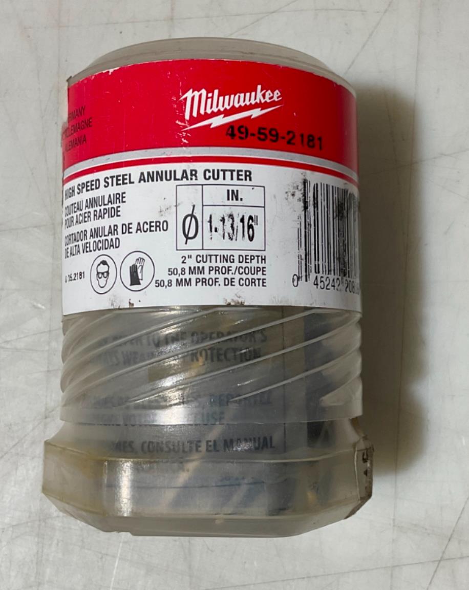 Milwaukee 1-13/16" x 2" High speed steel Annular Cutter 49-59-2181 #68