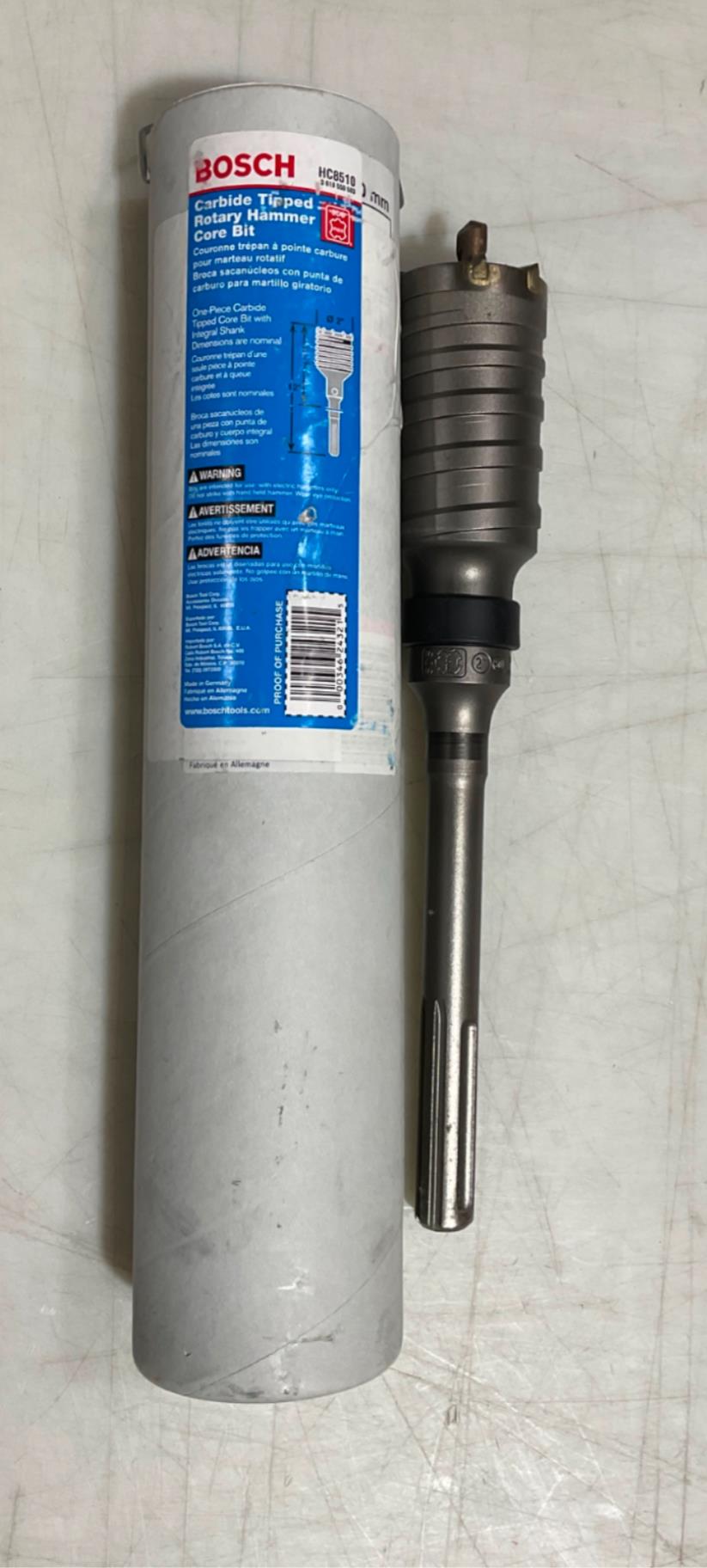 Bosch 2" x 12" Spline Shank Carbide tipped Rotary Hammer Bit HC8510