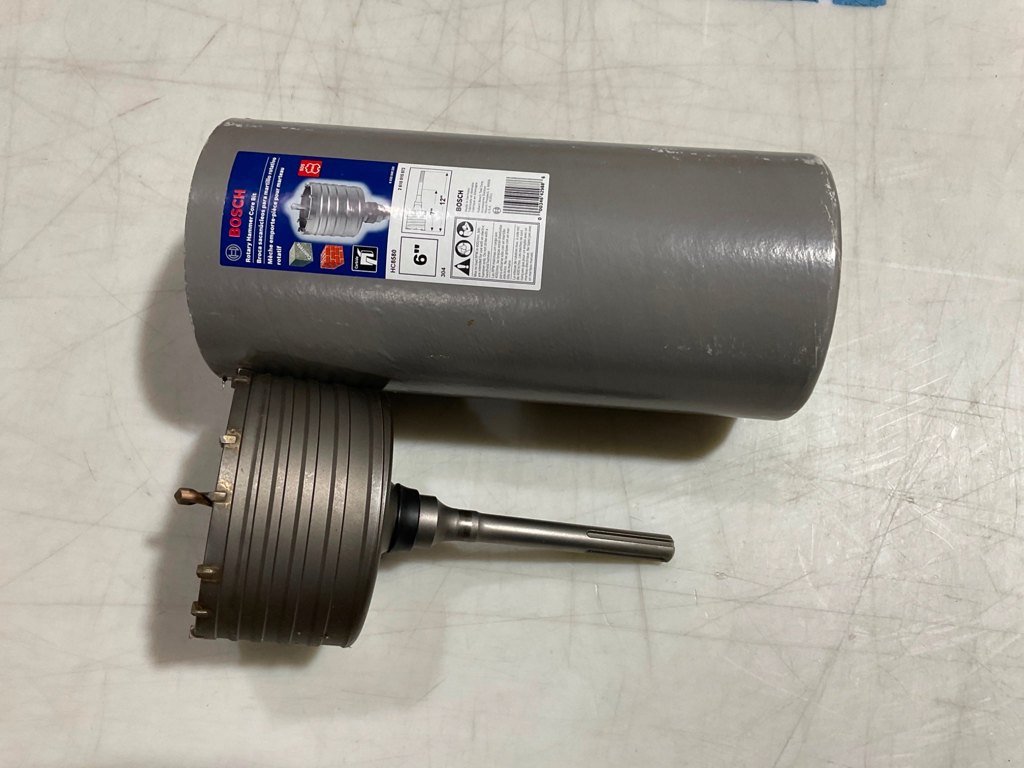 Bosch 6" x 12" Spline Shank SDS Max Carbide tipped Rotary Hammer Bit HC8580