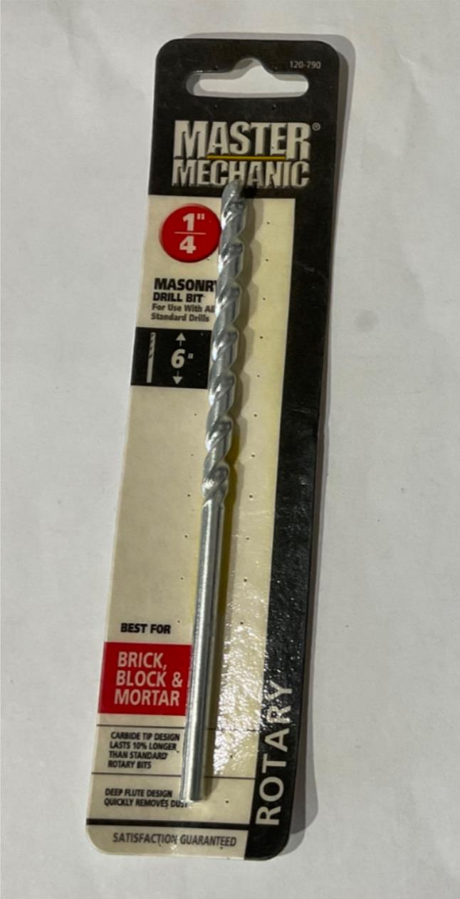 Master Mechanic 120 790 1/4" Masonry 6" Drill Bit