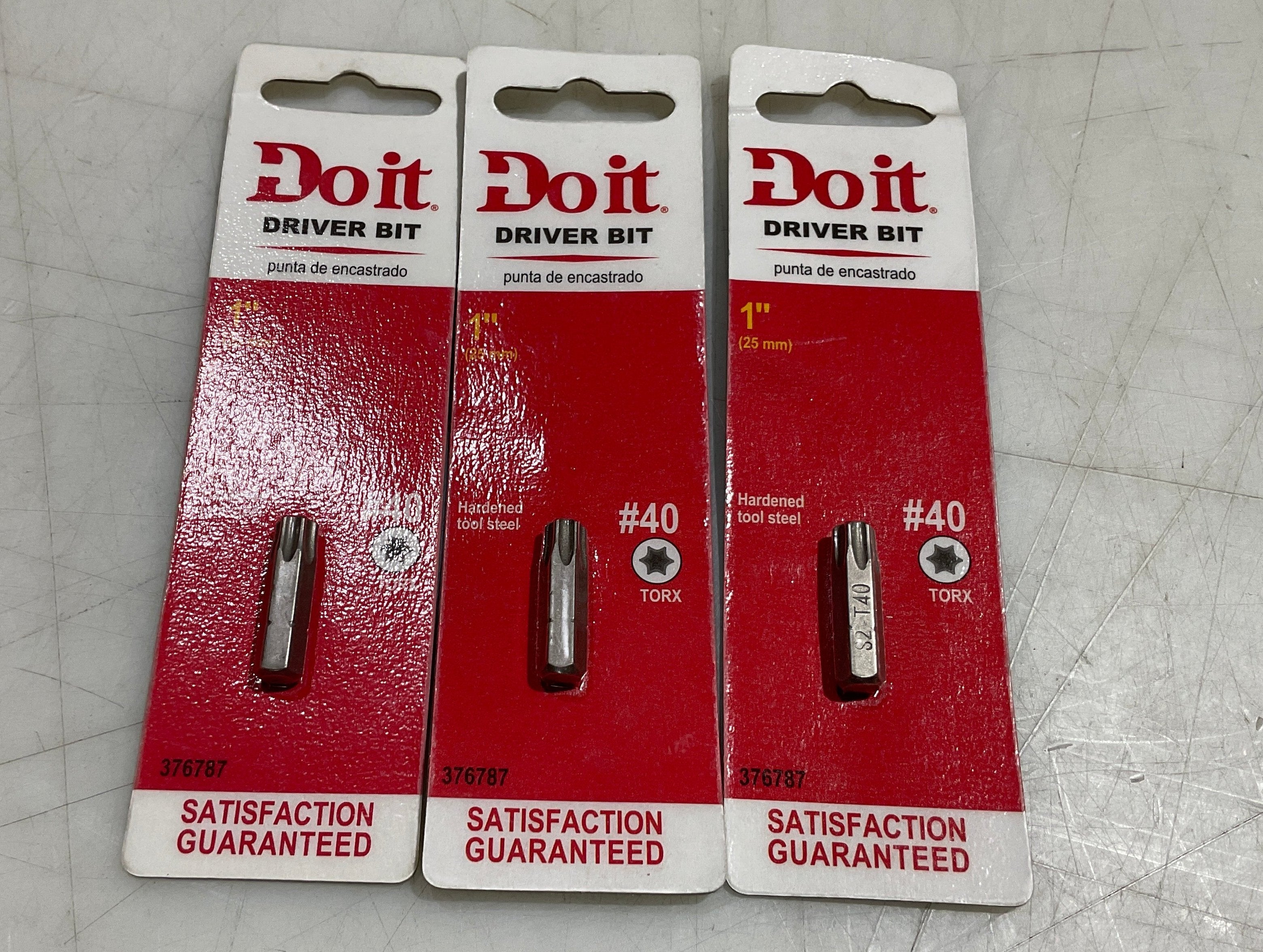 Do it 376787 T40 x 1" Torx insert bit 3pks #S-33