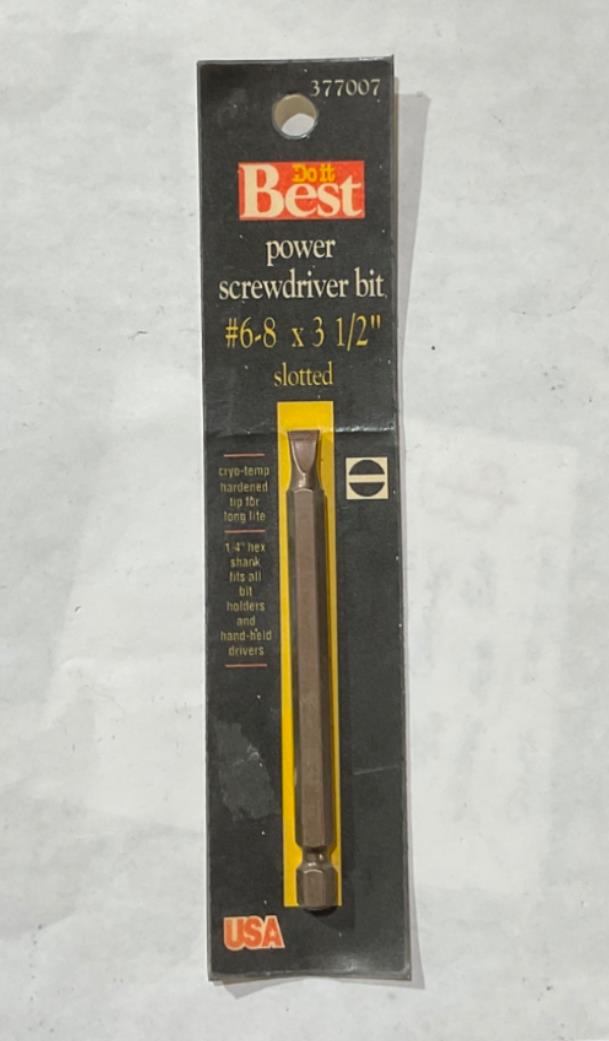 Do it Best 377007 #6-8 X 3-1/2" Power screwdriver bit USA #S-29