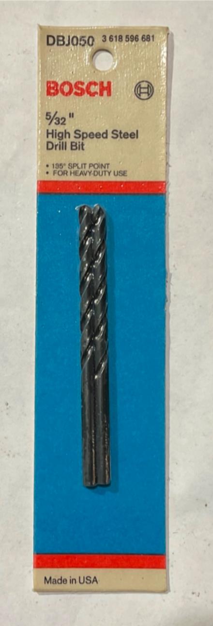 Bosch 5/32" x 3-1/8" HSS drill bit 2pk DBJ050 USA