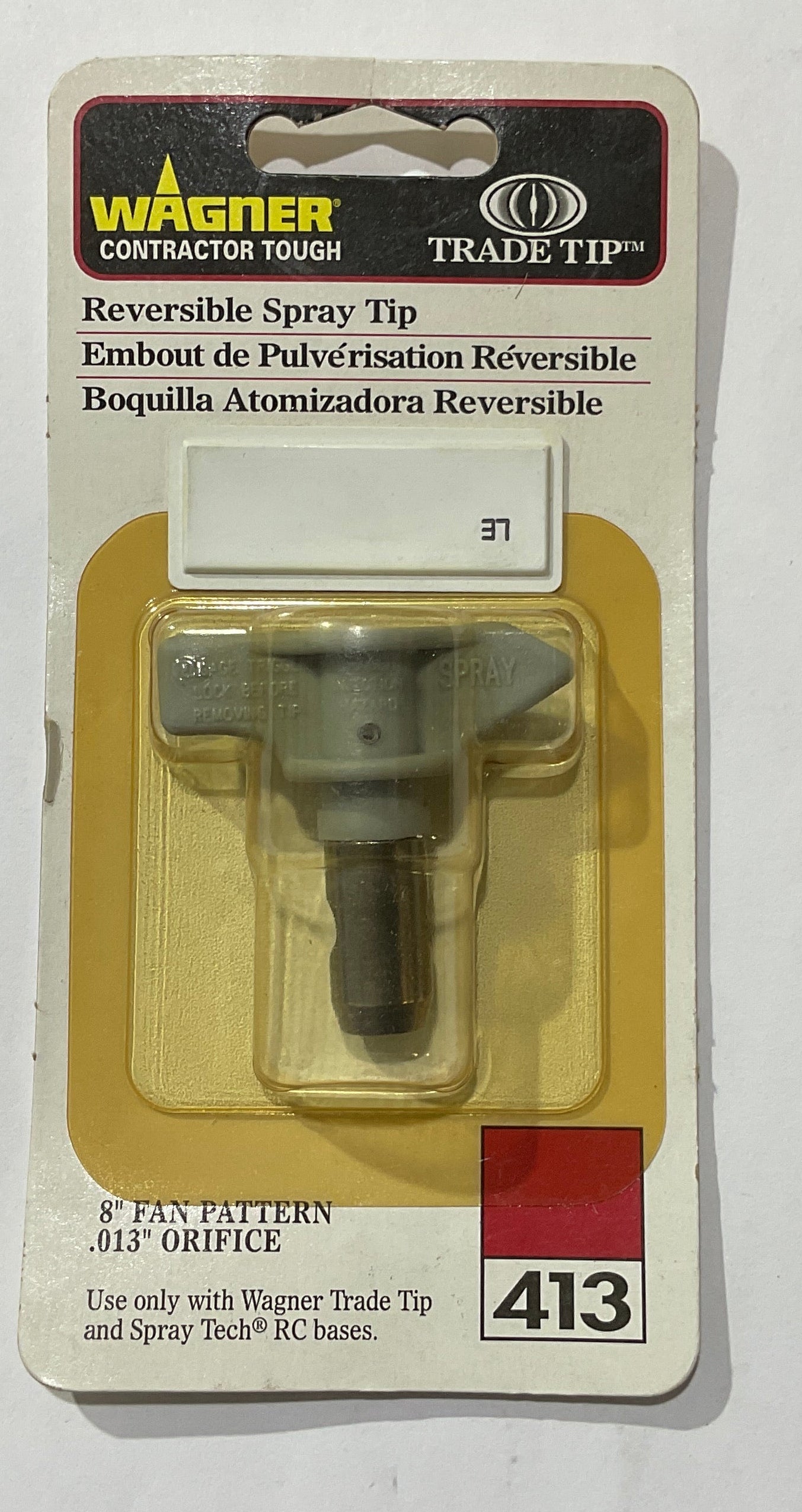 Wagner Reversible Spray Tip 8" Fan Pattern 413 USA
