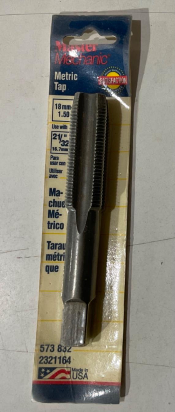 Master Mechanic 573 832 18mm -1.50 Metric Tap USA