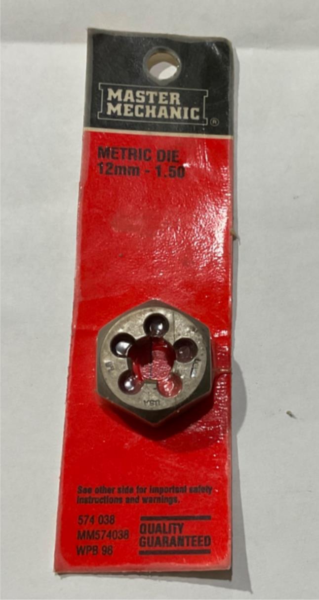 Master Mechanic 574 038 12mm - 1.50 Metric Die USA