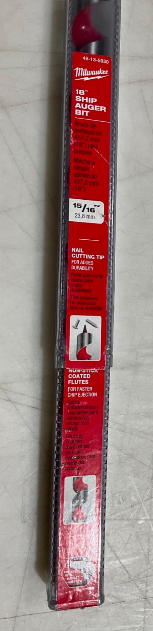 Milwaukee 48-13-5930 18" Ship Auger Bit #B18