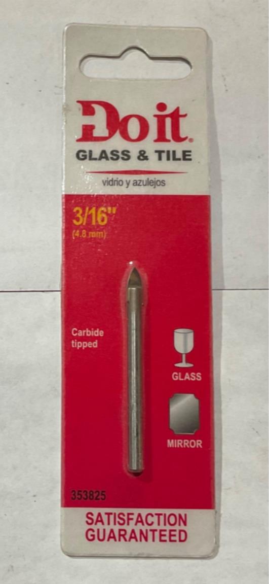 Do it 353825 3/16" Glass & Tile Carbide tipped drill bit #S-6