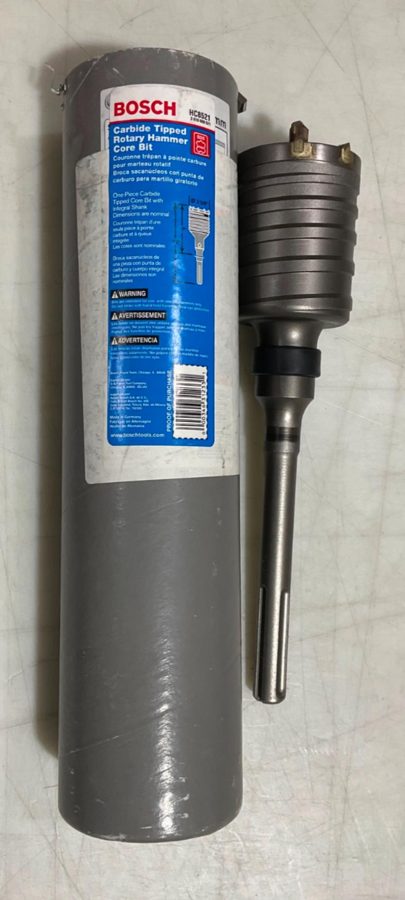 Bosch 2 5/8" x 12" Spline Shank Carbide tipped Rotary Hammer Bit HC8521