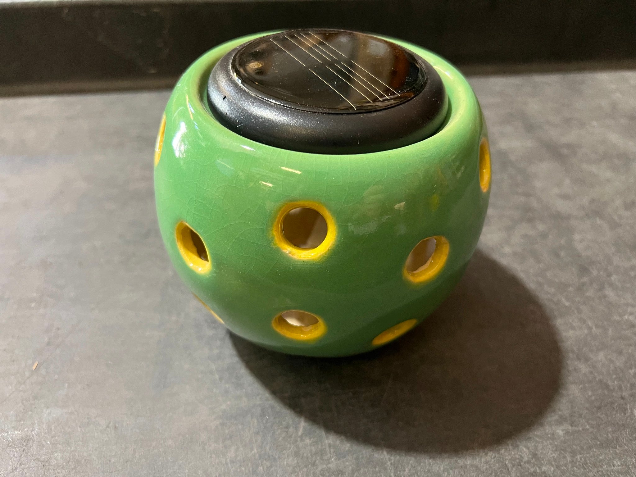Smart Solar 3181WMM1 Solar Powered Green Ceramic Sphere Lantern