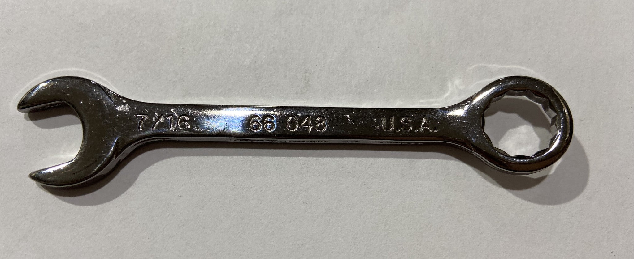Unbranded 66 048 7/16" 12pt combination wrench USA #86