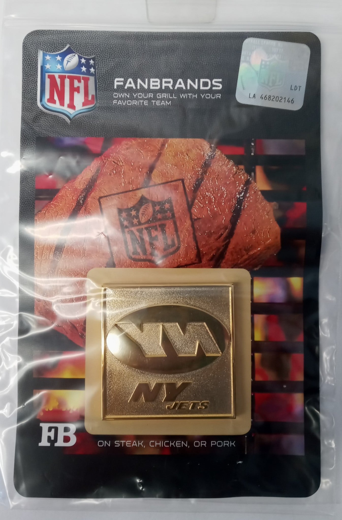 FanBrands NFL Football Team Logo Branding Plate for Barbecue