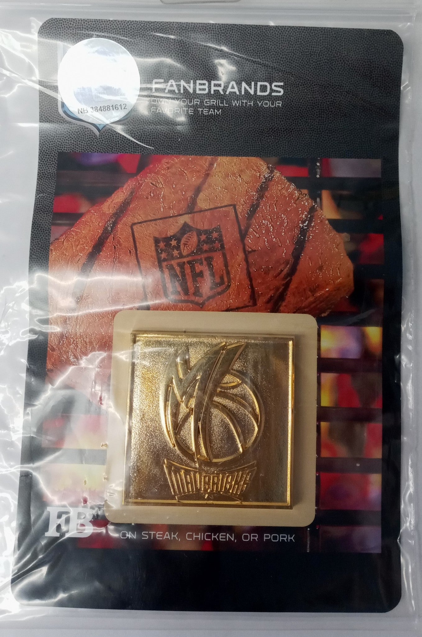 FanBrands NBA Basketball Team Logo Branding Plate for Barbecue