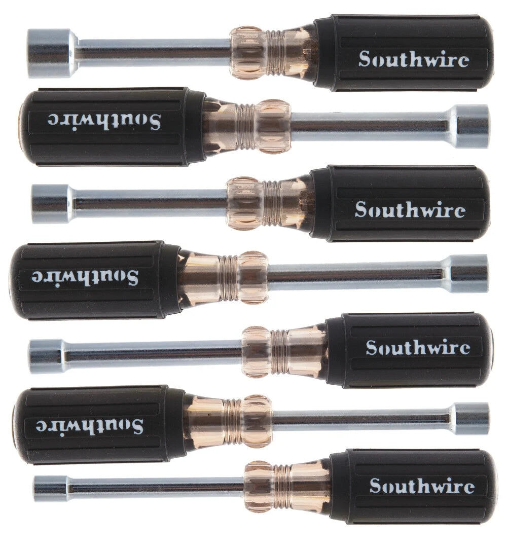 Southwire Tools 7-Piece Hollow-Shaft Nut Driver Set With 3in Shanks NDSET7