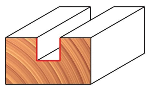 Freud 1/4" Carbide Single Flute Straight Router Bit Italy 03-144