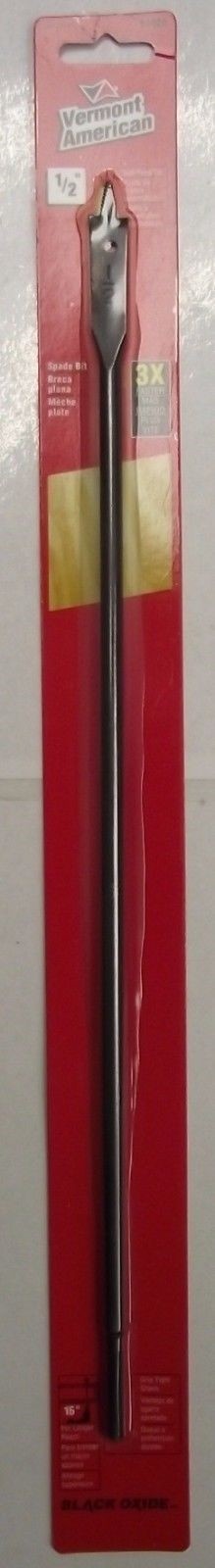 Vermont American 14428 1/2" x 16" Extra long Self feed Spade Bit
