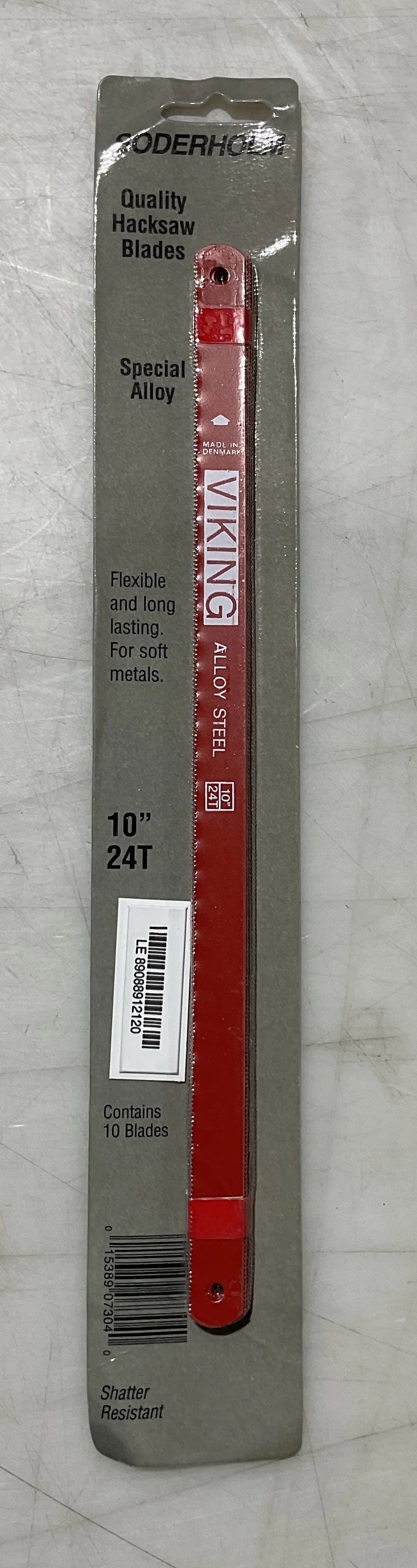 Soderholm 10" x 24T quality hacksaw blades, alloy steel 10pk 07304