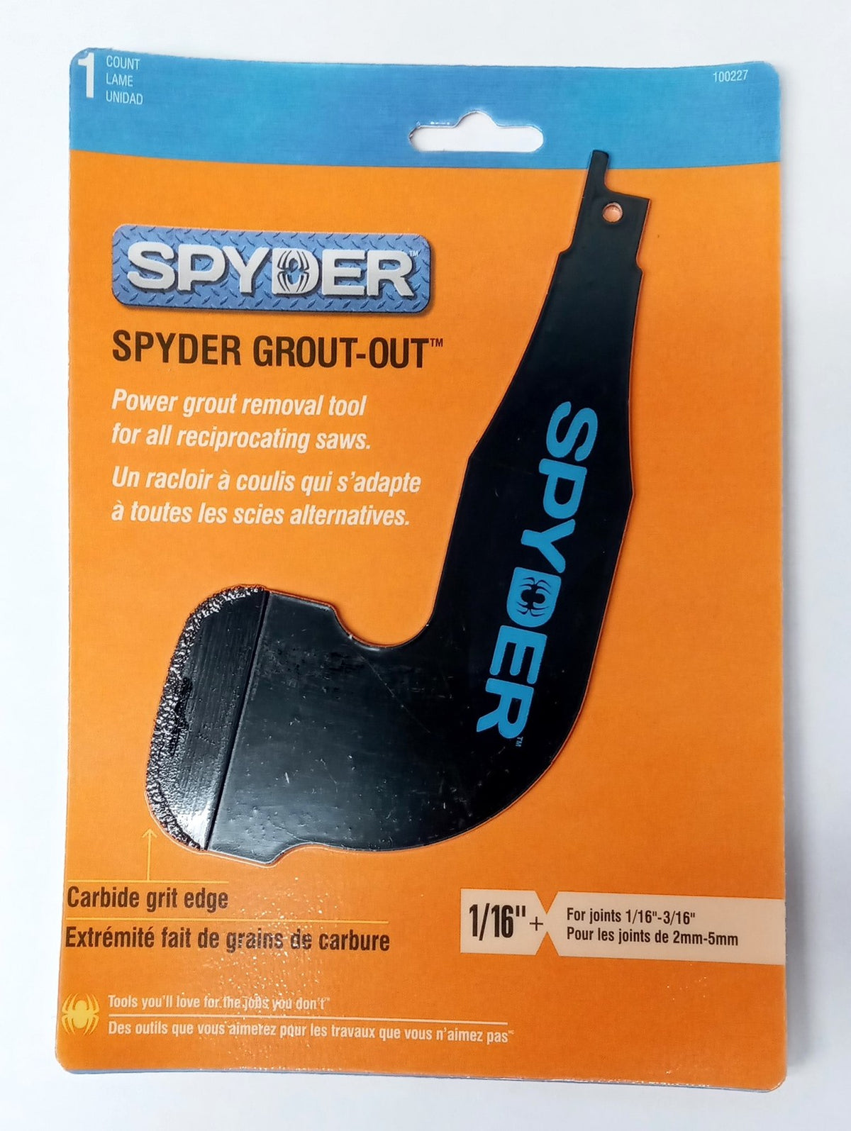Spyder Grout-Out 5 3/4 in. Carbide Grit Reciprocating Saw Blade 1 pk 100227
