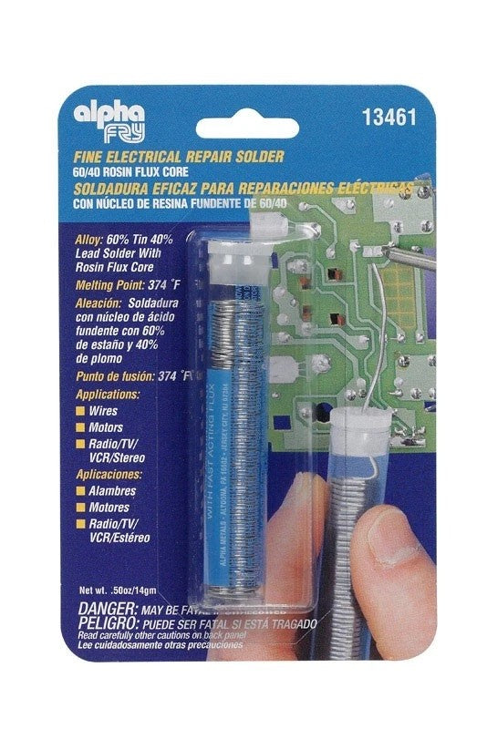 Alpha Fry 60/40 Fine Electrical Tin/Lead Repair Solder 13461