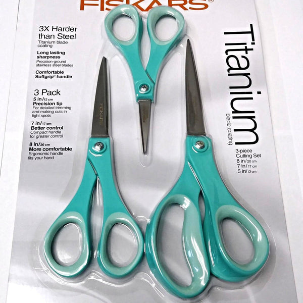 Fiskars 157690-1016 3 Piece Titanium Soft-Grip Scissors 5