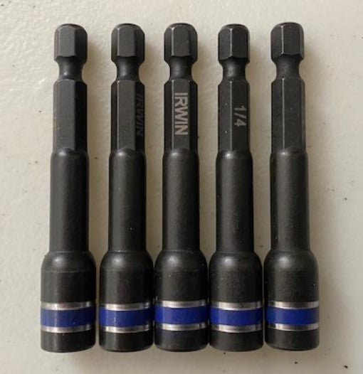 Irwin Impact Nutsetters Lobular Design Mag 1/4" x 2-9/16" 5pcs. 1837546