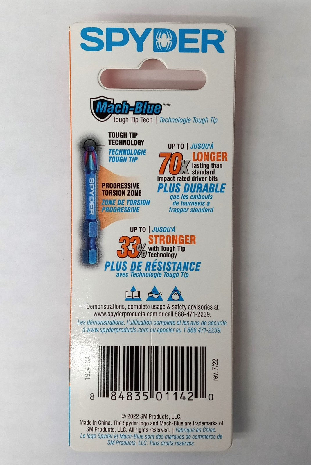 Spyder 1-Inch T20 Impact Screw Driver Bit  3 (2-Pack) 19041CA
